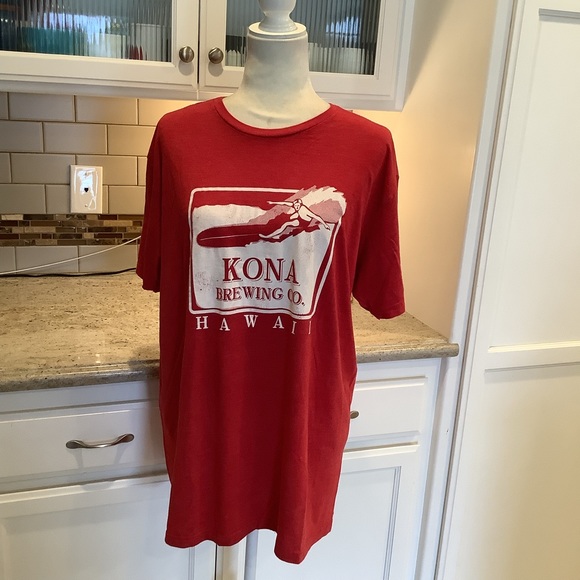 Kona Brewing Co Shirts Kona Brewing Co Red Tshirt Poshmark